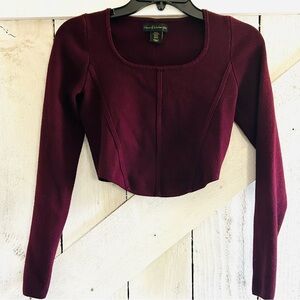 House of Harlow 1960 Deep Burgundy Blouse